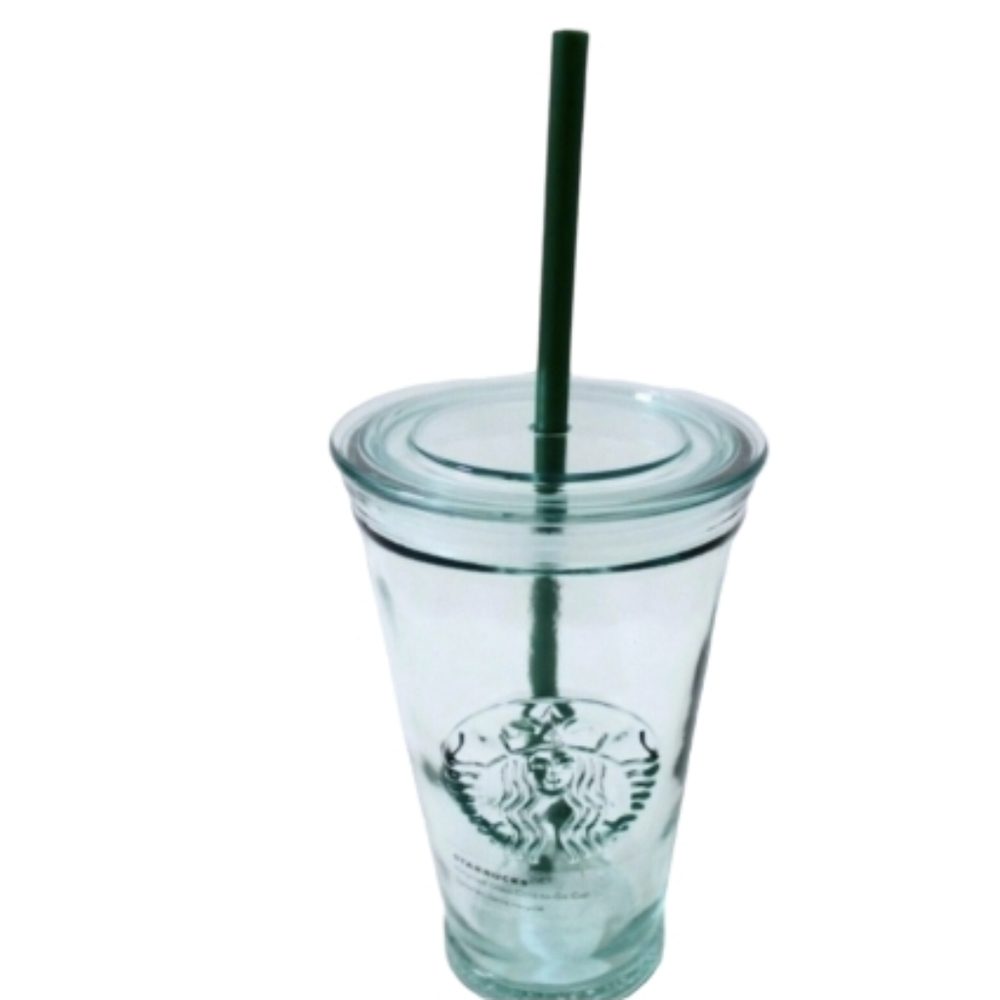 Starbucks Recycled Glass Spain with Lid and Straw 16oz‎